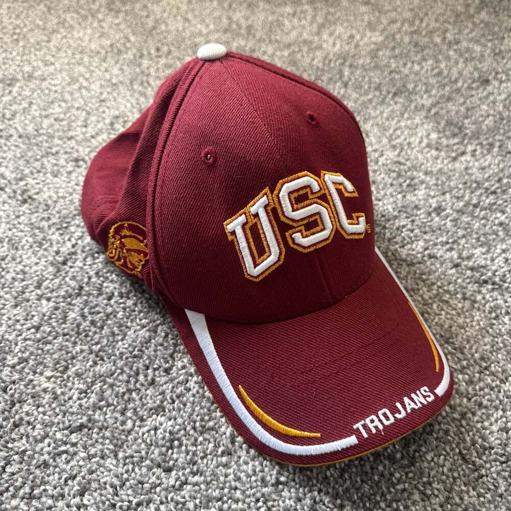 USC Trojans Colosseum Embroidered Adjustable Baseball Hat Cap Maroon Gold NCAA